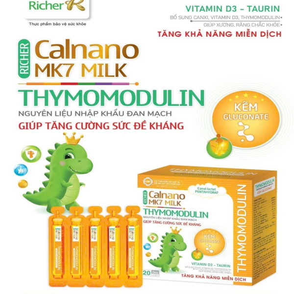 CalNano Mk7 Milk Thymomodulin Hộp 20 Ống *10Ml