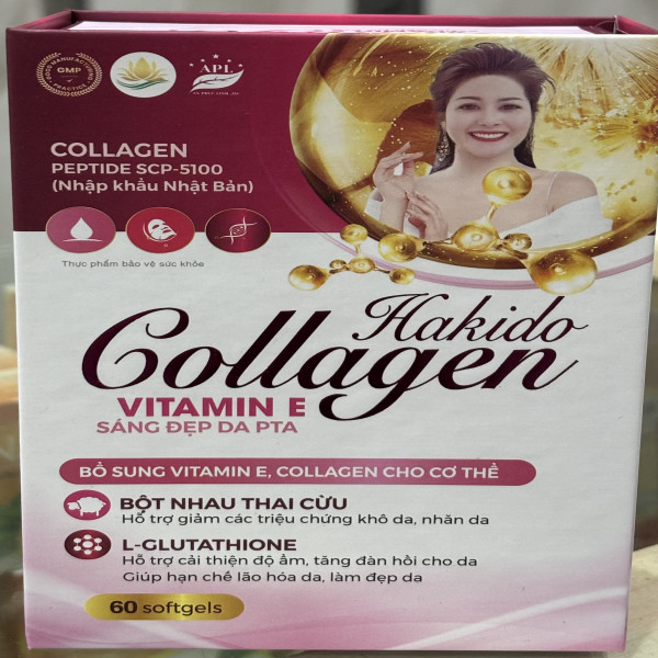 Colagen Hakido _Gỗ Pta (Lọ/60V) Date 1/28