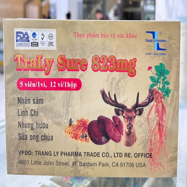 Traly Sure 823 ( Hộp 12 Vỉ) Đạm Sâm