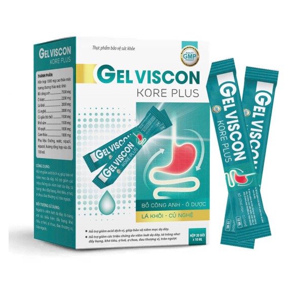 Gel Viscon Xanh Trắng Korre Hộp 20 Gói