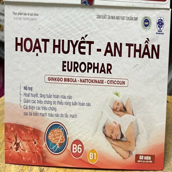 Hoạt Huyết - An Thần Europhar Hộp Gỗ 2 Lọ *30 Viên