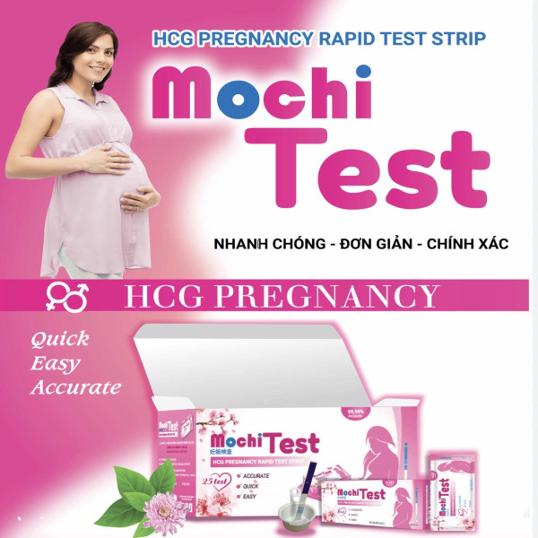 Test Thử Thai Mochi Test 5M (Hộp 25 Que)