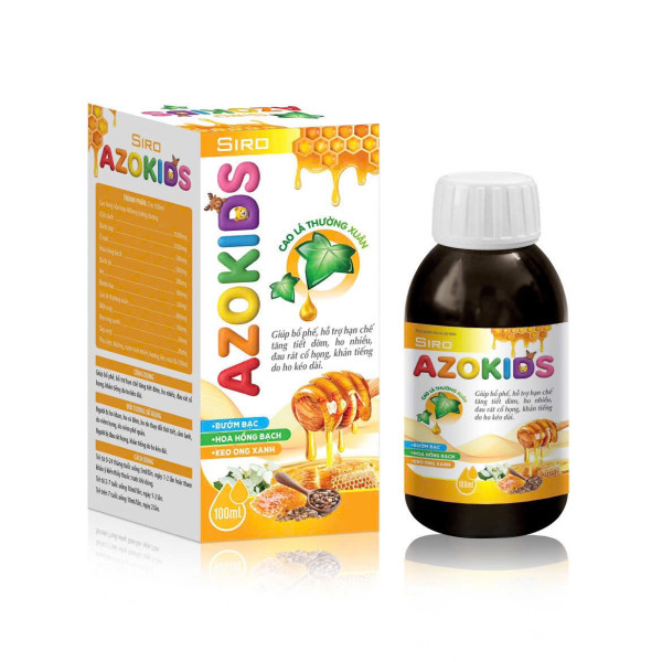 Siro Ho Azokids Cao Lá Thường Xuân Vàng Chai 100 Ml