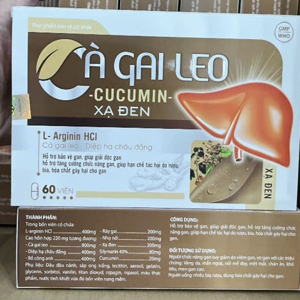 Cà Gai Leo Cucumin Xạ Đen Hộp 60 Viên Thhung