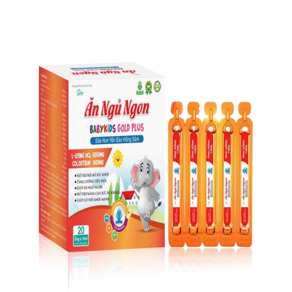 Ăn Ngủ Ngon Babykid Cam Vôi ( Hộp 20 Ống)