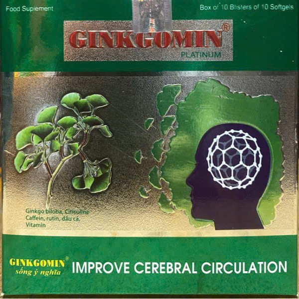 Ginkgomin Hộp 10 Vỉ * 10 Viên Xanh