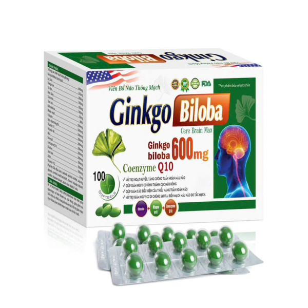 Ginkgo Biloba 600Mg Ab trắng Xanh Hộp 100 Viên CD