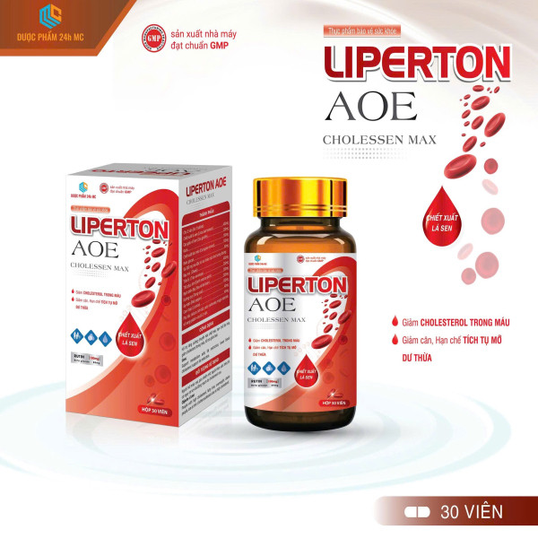 Liperton Aoe Cholessen Max Giảm Mỡ Máu _Mc (L30V)