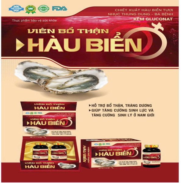 Viên Bổ Thận Hàu Biển Gỗ Đỏ (Hộp 2 Lọ *30 Viên) Zena