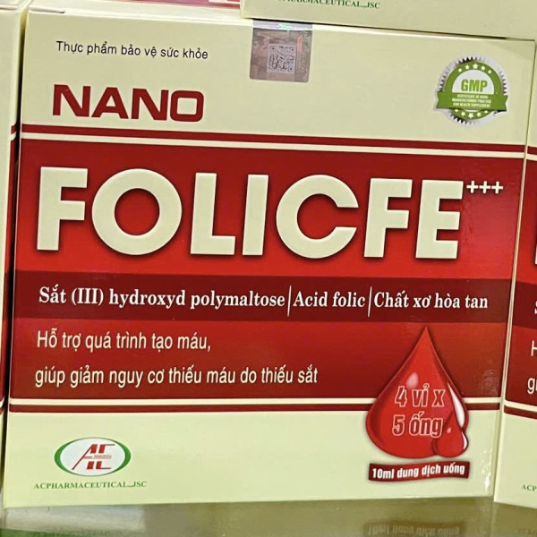 Nano FolicFe Sắt Nước _Á Châu (Hộp/ 20 Ống)