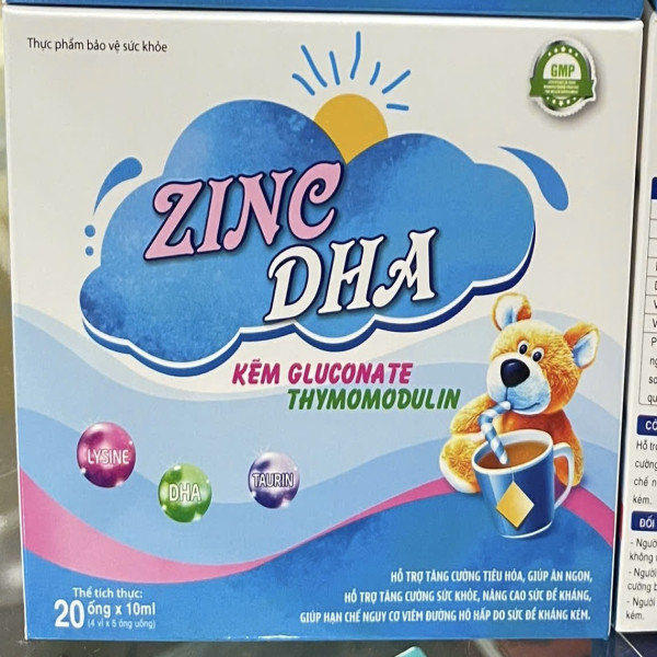 Kẽm Ống Zinc Dha (Gấu Xanh Dương) Ống _Á Châu (Hộp/20 Ống) K99H