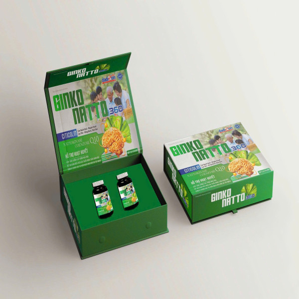Ginko Natto 360 Gỗ Md (Hộp 2 Lọ * 30 Viên )