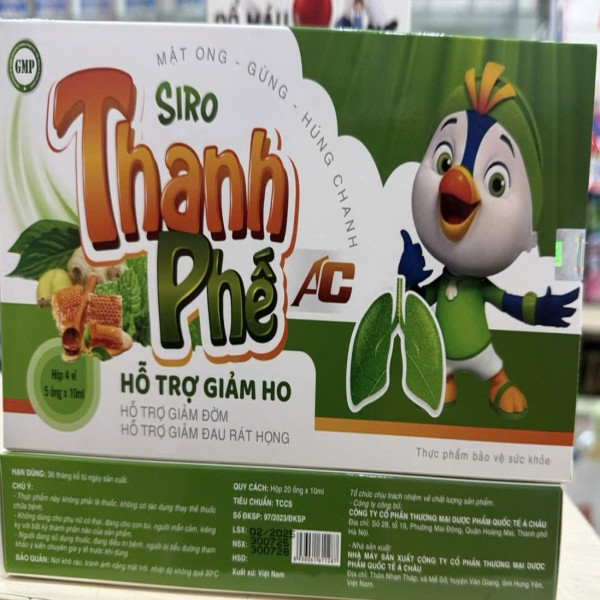 Siro Ho Thanh Phế Ac _Á Châu (Hộp/20 Ống *10 Ml)