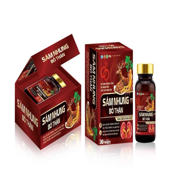 Sâm Nhung Bổ Thận Fda Hộp Gỗ 30 Viên