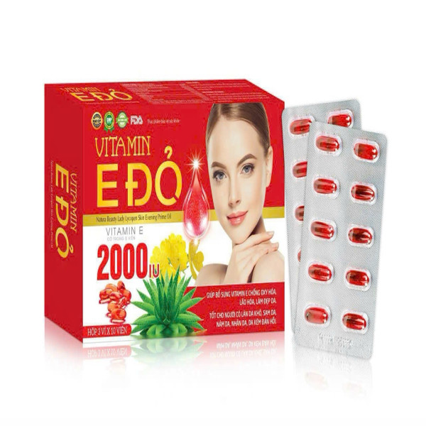Vitamin E Đỏ 2000 Iu Hộp 3 Vỉ *10 Viên