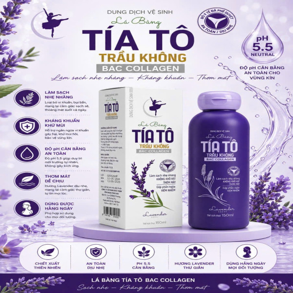 Ddvs Lá Bàng Tía Tô Trầu Không Bạc Colagen Lavender Lọ Bé 150 Ml