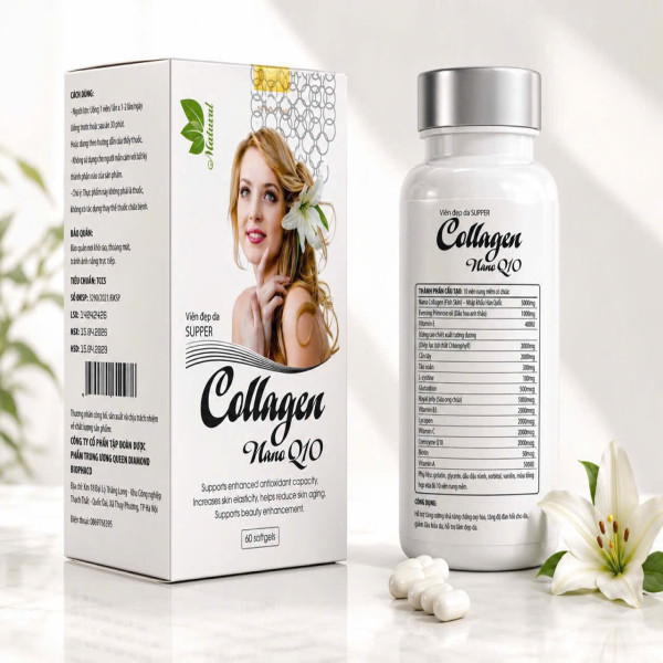 Colagen Nano Q10 Trắng Lọ 60V K100