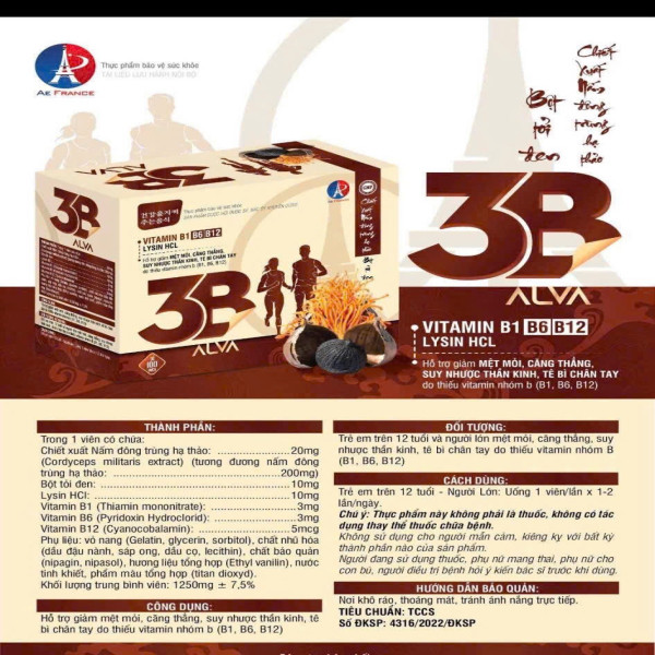 3B Tỏi Đông Trùng Vn ( 10 Vỉ X 10 Viên)