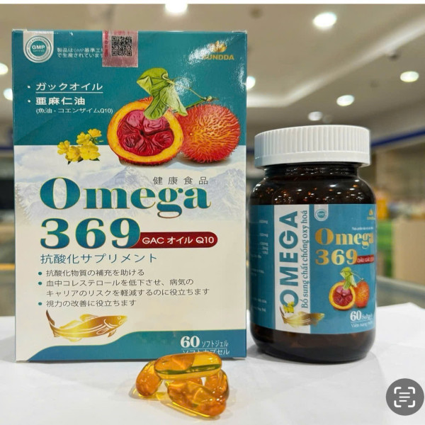 Omega 369 Dầu Gấc Q10 Xanh _Md (Lọ/60 Viên)