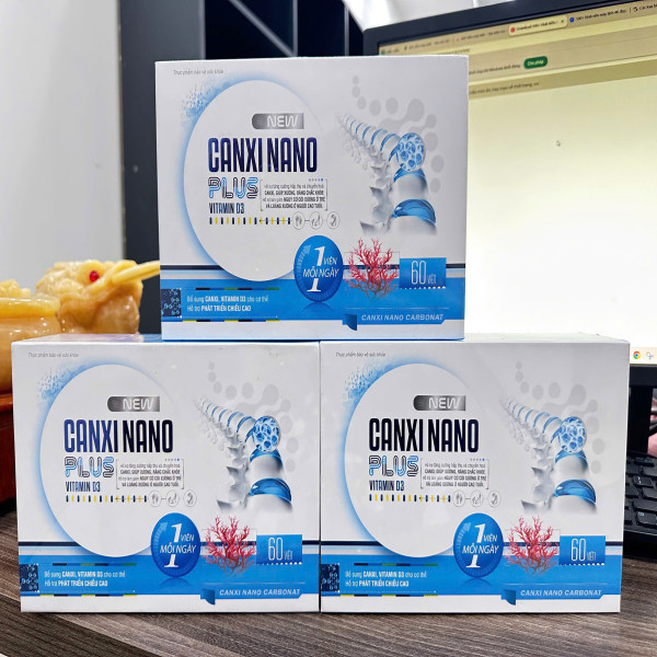 Canxi Nano Plus (Hộp gỗ 2 Lọ *30v) Mb, canxi lọ