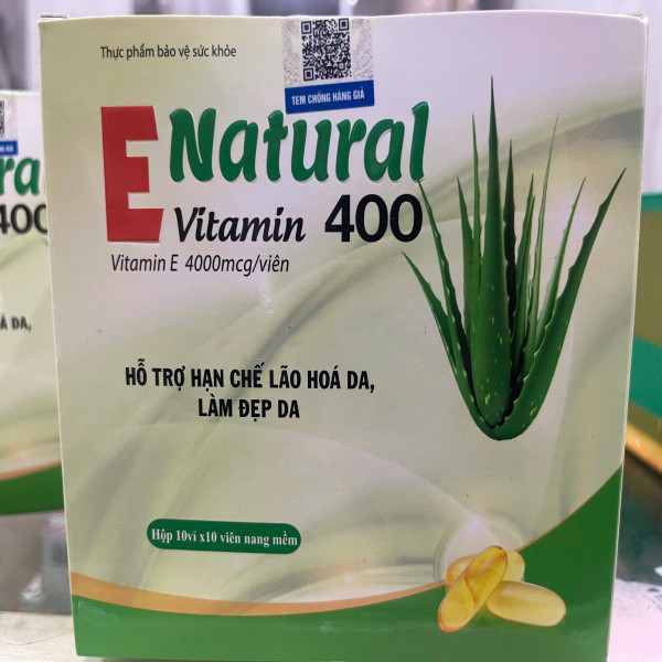 Vitamin E Natural 400 Lô Hội (H/100V)