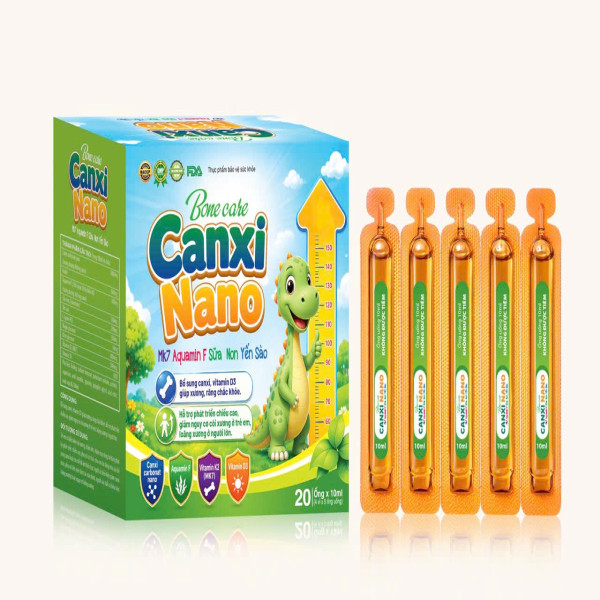 Bone Care Canxi Nano Màu Xanh Lá Zena (H/20 ống) canxi ống