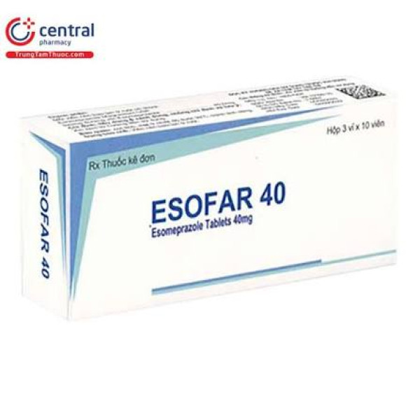 Esofar 40 Esomeprazole 40Mg Hộp 3 Vỉ X 10 Viên