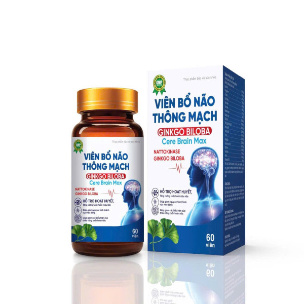 Viên Bổ Não Thông Mạch Ginkgo Biloba Lọ 60V