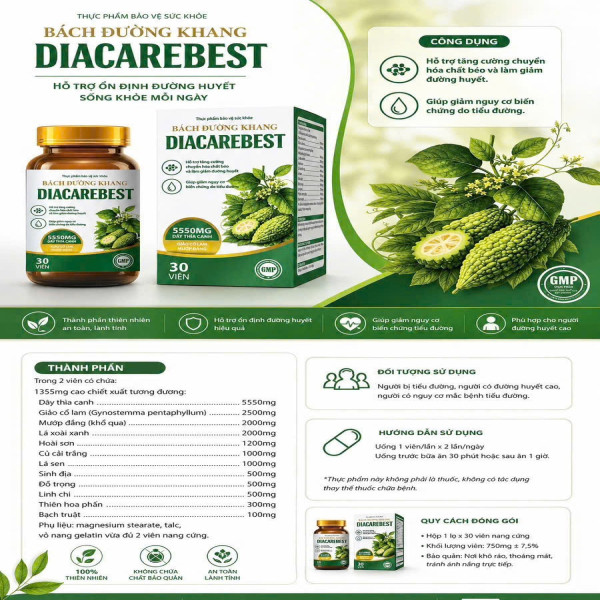 Diacarebest Bách Đường Khang Cô 30V