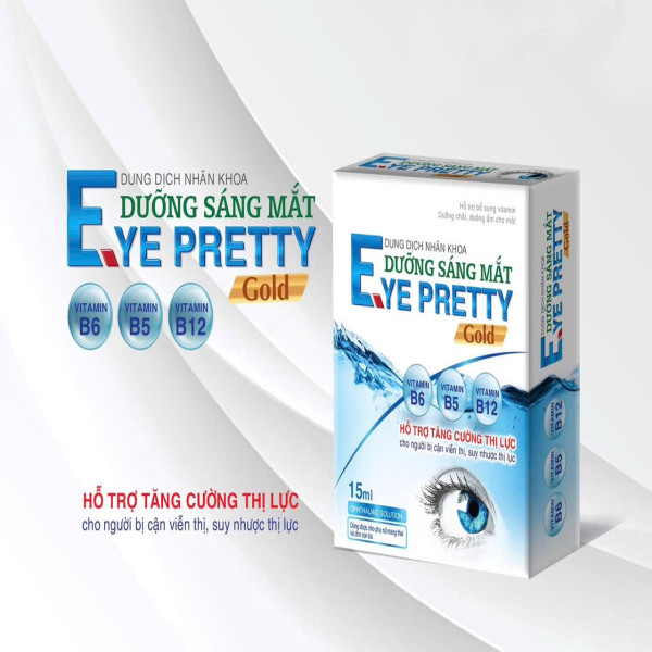 Dưỡng Sáng Mắt Eye Pretty Gol Xanh Cọc 10 Lọ