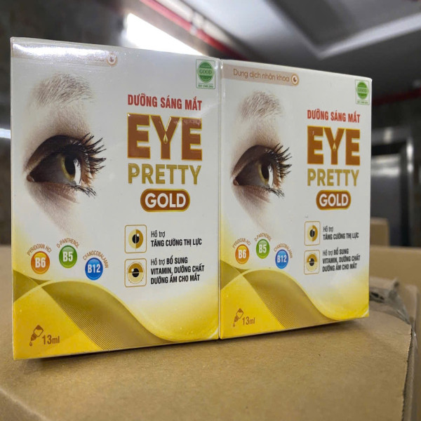 Dưỡng Sáng Mắt Pretty Eye Gol Vàng Cọc 10 Lọ