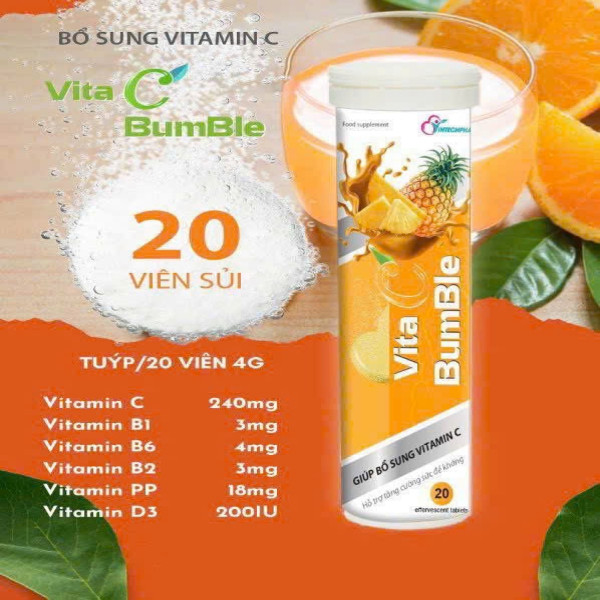 C Sủi Vita BumBle Dứa (Cọc 10T/20v)