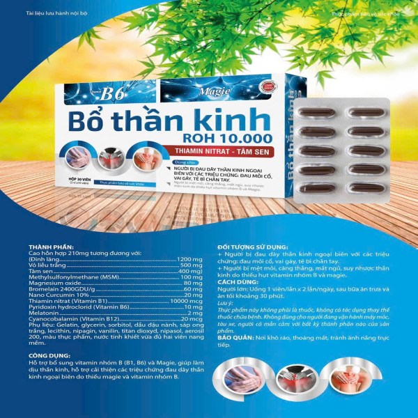 Bổ Thần Kinh Roh 10000 Xanh (Hộp 30 Viên ) Th