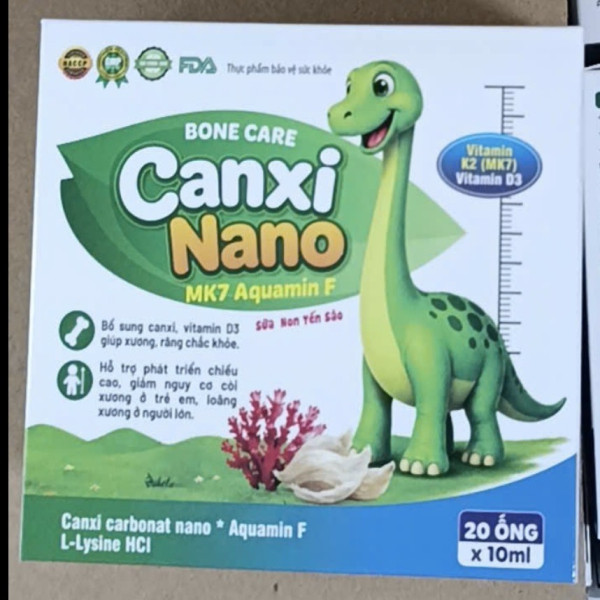 Canxi Nano Mk7 Khủng Long Cổ Dài Hộp 20 Ống K84, canxi ống