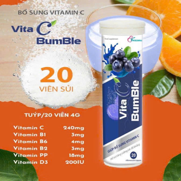 C Sủi Vita BumBle Việt Quất (Cọc 10T/20v)