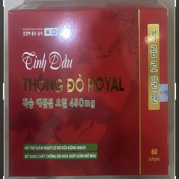 Tinh Dầu Thông Đỏ Royal _ Giảm Mỡ Máu (H/60V)