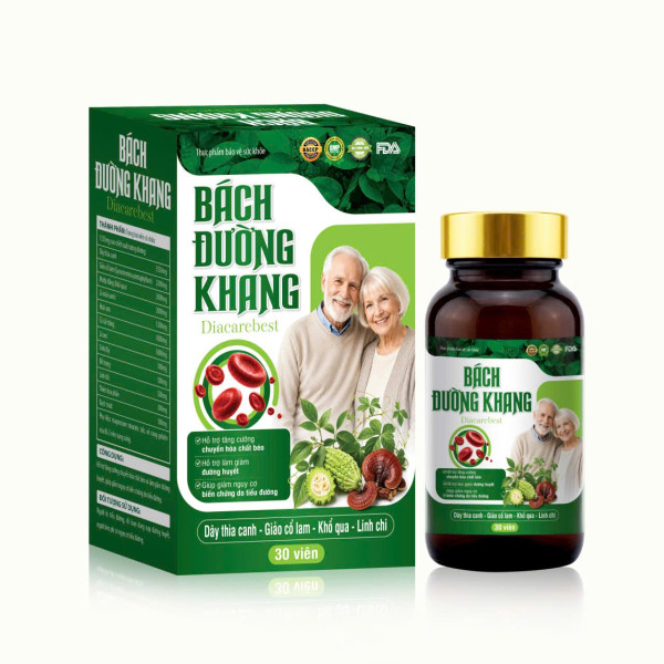Bách Đường Khang Ô Bà Xanh Lá Cây Hạt Máu Đỏ Trong Hình Tròn Lọ 30 Viênk72 Dio