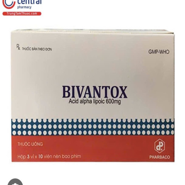 Bivantox 600mg (Axit Alpha Lipoic) _Pharbaco (H/30V)