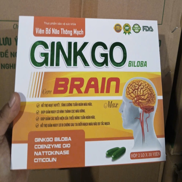 Ginko Brain Gỗ Cam (2 Lọ X 30 Viên)