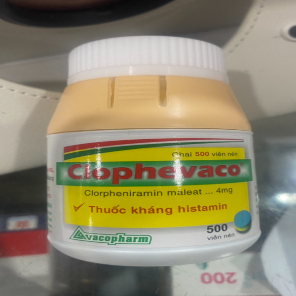 CLophevaco (Clorpheniramin 4Mg)  _Vacopharm (Lọ/500V)