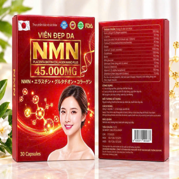 Viên Đẹp Da NMN 45000 Mg Goox Đỏ 30 Viên
