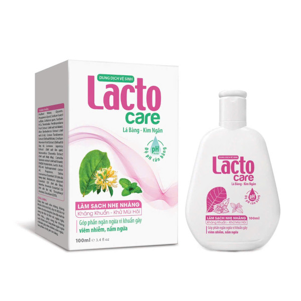 Dung dịch vệ sinh Lacto Care Hồng Lá Bàng Kim Ngân 100Ml