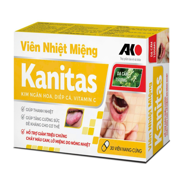 Viên Nhiệt Miệng Kanitas _Vàng, Ako (H/30V)