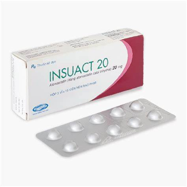 Insuact 20Mg (Atorvastatin 20) _Savi (Hộp3 Vỉ X 10V)