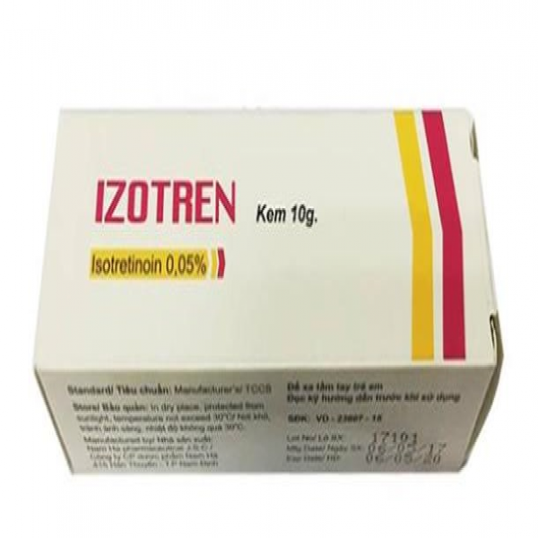 Izotren Bôi Mụn (Isotretinoin 0.05%) _Nam Hà (T10Gr)