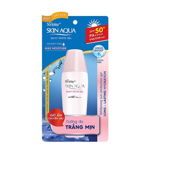 Kem Chống Nắng Sunplay Skin Aqua Silky White Gel Spf 50+ Hồng (T30Gr)