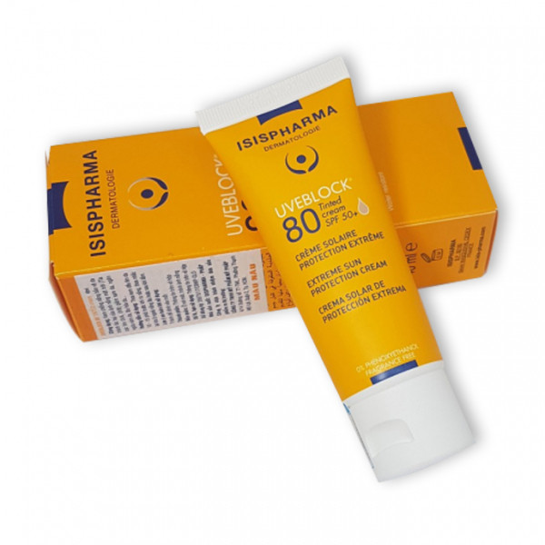Kem Chống Nắng Uveblock Spf 80 Isis Pharma (T40Ml) (Chất Kem Nâu)