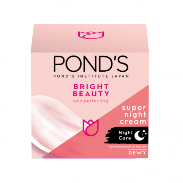 Kem Dưỡng Da Pond's Bright Beauty Hồng _ Ban Đêm (Hũ 30G)