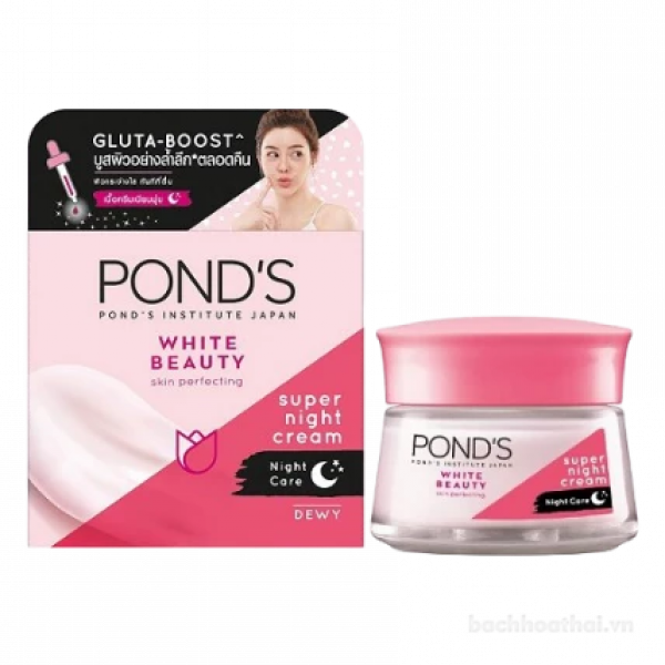 Kem Dưỡng Trắng Pond's White Beauty Super Night Cream (Lọ30Gr)