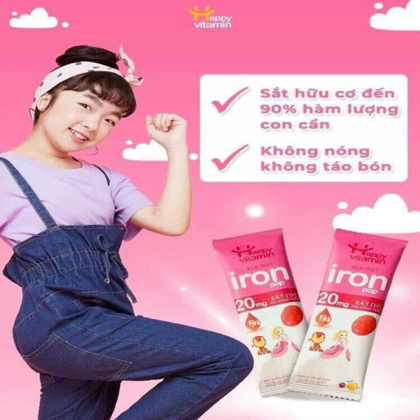 Kẹo Mút Bổ Sung Sắt Iron Iii 20Mg (Dây10C)